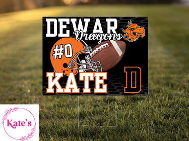 Dewar Dragons Football Yard Sign